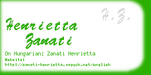 henrietta zanati business card